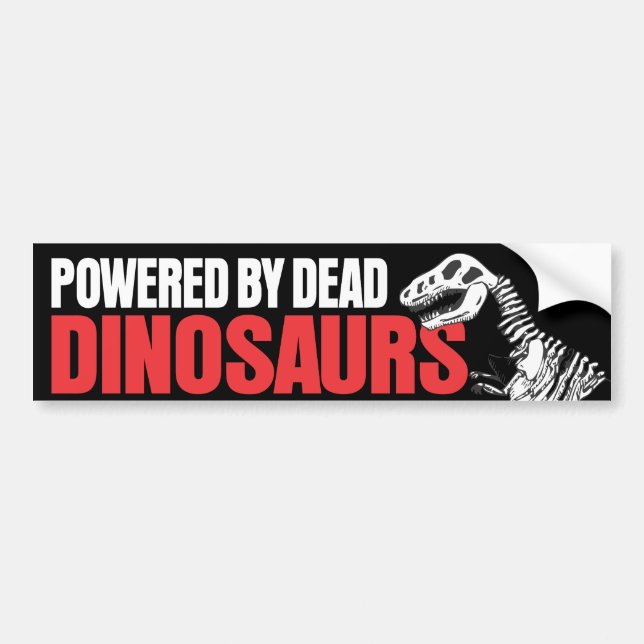 Pegatina Para Coche Accionado por los dinosaurios muertos (Frente)
