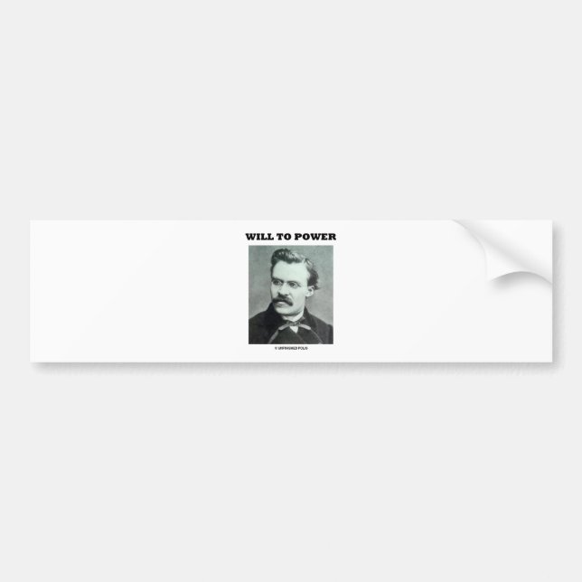 Pegatina Para Coche Accionará (Friedrich Nietzsche) (Frente)