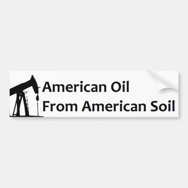 Pegatina Para Coche Aceite americano procedente del suelo americano (Frente)