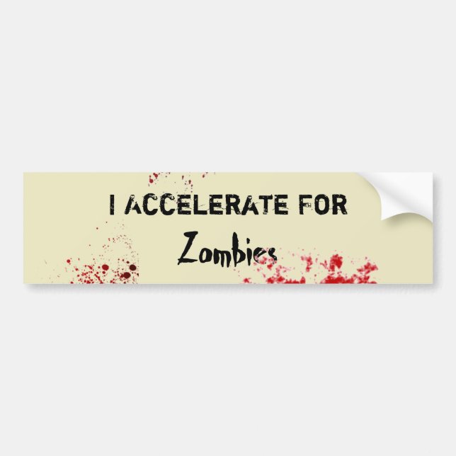 Pegatina Para Coche Acelere para los zombis (Frente)