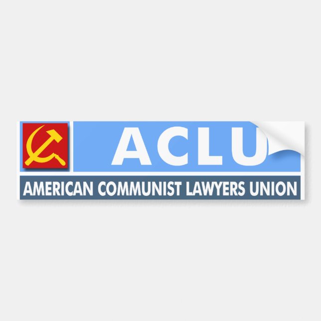 Pegatina Para Coche ACLU: Unión de Abogados Comunistas Estadounidenses (Frente)