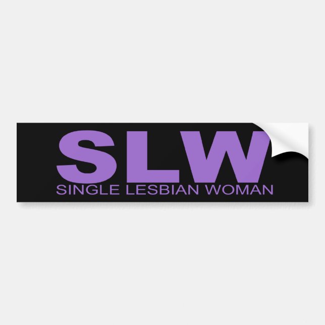 Pegatina Para Coche Actitudes - "sola mujer lesbiana " (Frente)