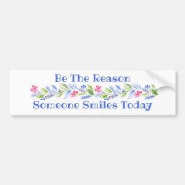 Pegatina Para Coche Acuarela Pastel Floral SÉ LA RAZÓN SONRÍE
