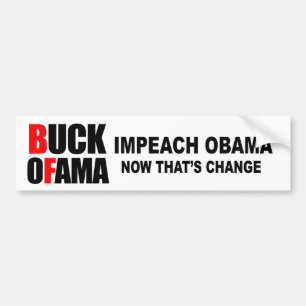Pegatina Para Coche Acuse a Obama - ahora que es el cambio