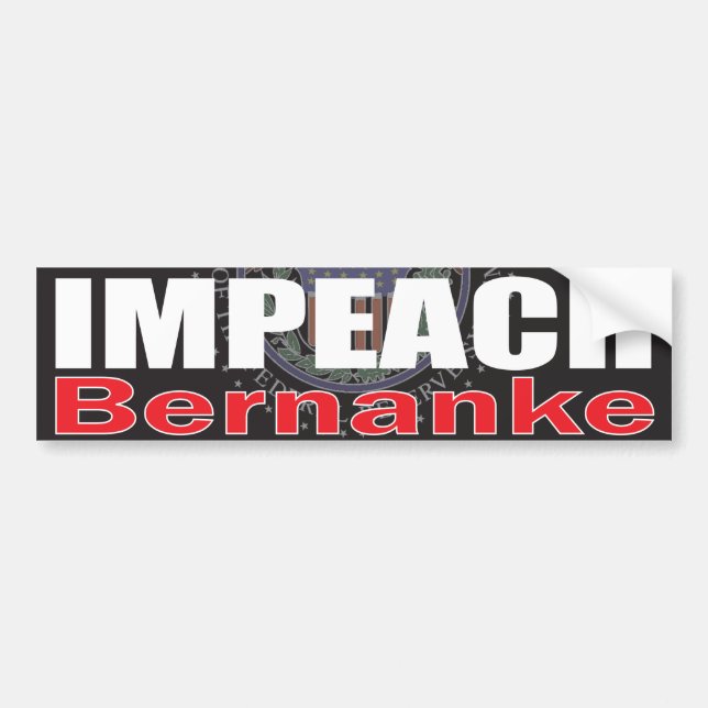 Pegatina Para Coche Acuse Bernanke (Frente)