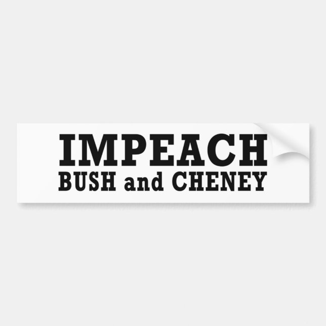 Pegatina Para Coche Acuse Bush y Cheney (Frente)