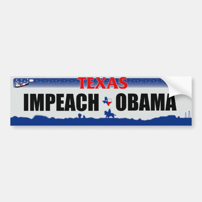 Pegatina Para Coche Acuse Obama - Tejas (Frente)