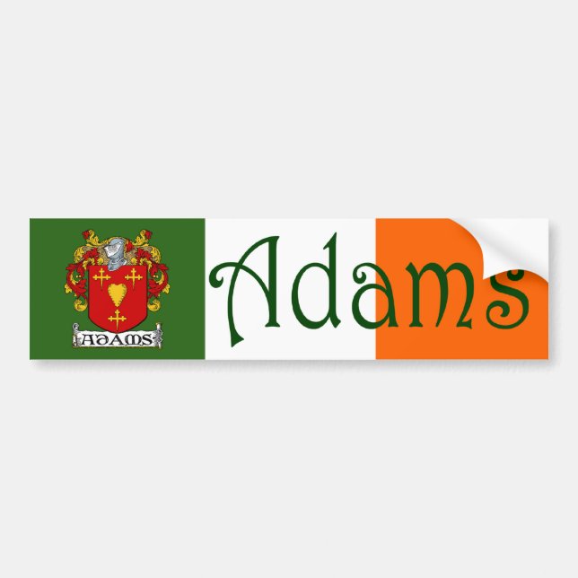 Pegatina Para Coche Adams Coat of Arms Flag Bumper Sticker (Frente)
