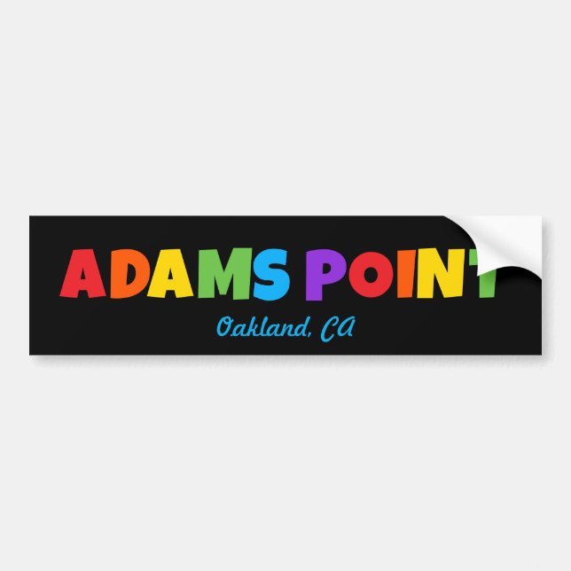 Pegatina Para Coche Adams Point / Fairyland Bumper Sticker (Frente)