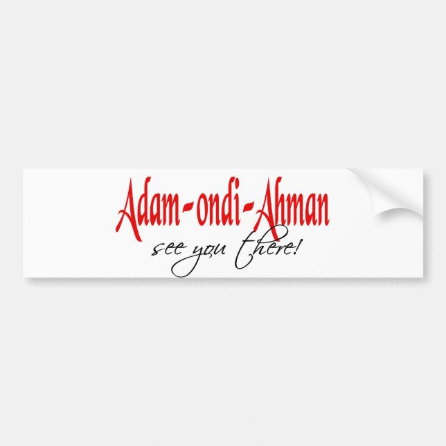 Pegatina Para Coche Adán Ondi Ahman (Frente)