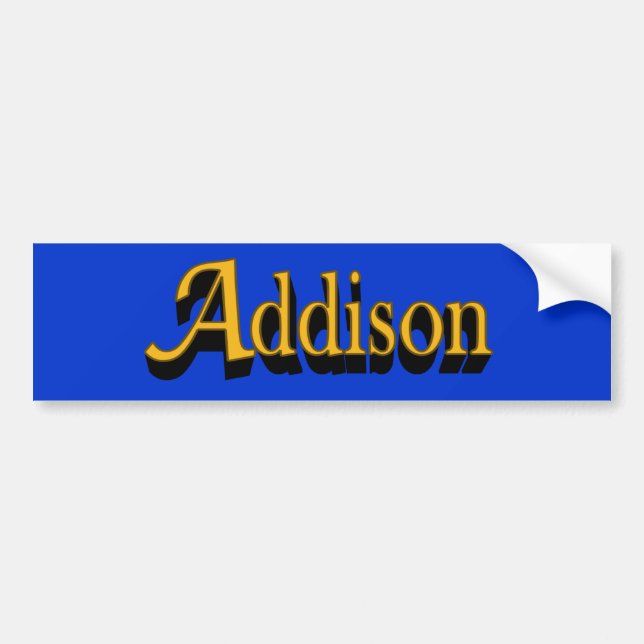 Pegatina Para Coche Addison Bumper Sticker (Frente)