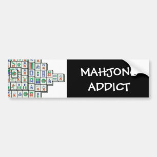 PEGATINA PARA COCHE ADICTO A MAHJONG