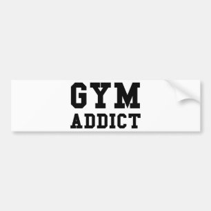 PEGATINA PARA COCHE ADICTO AL GIMNASIO