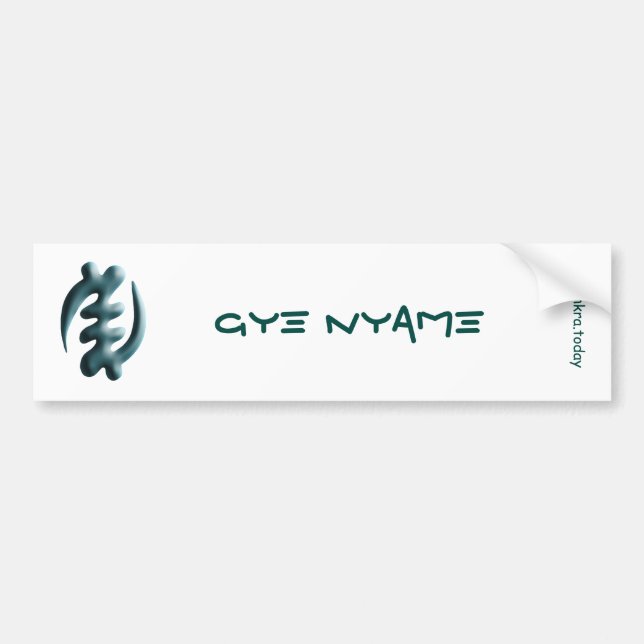 Pegatina Para Coche Adinkra - Gye Nyame (Frente)