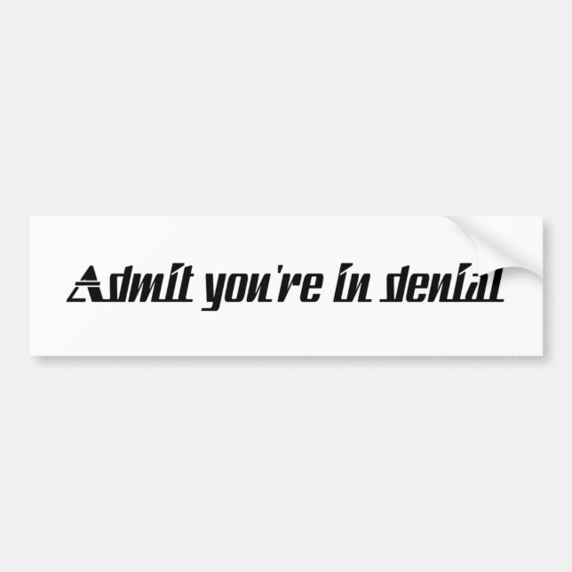 Pegatina Para Coche admityouareindenial (Frente)