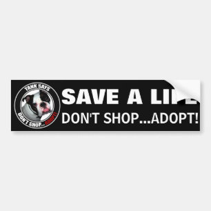 Pegatina Para Coche Adopción Mascota, NO COMPRA... ¡ADOPTE!