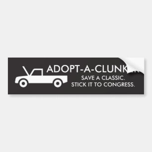 PEGATINA PARA COCHE ADOPT-A-CLUNKER