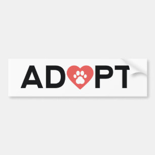 PEGATINA PARA COCHE ADOPTAR