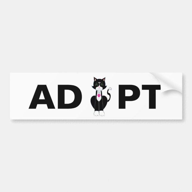 Pegatina Para Coche Adoptar gato montés esmoquin (Frente)