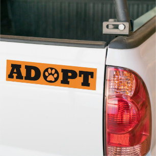 Pegatina Para Coche Adoptar mascotas