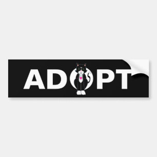 Pegatina Para Coche Adoptar un gato salvaje de Tuxedo