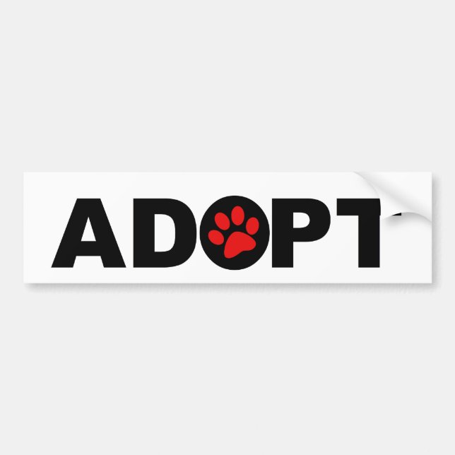 Pegatina Para Coche Adopte a un mascota (Frente)