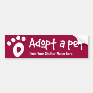 Pegatina Para Coche Adopte a un mascota del refugio