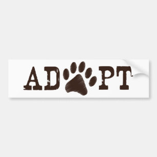 Pegatina Para Coche Adopte un animal