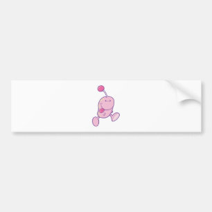 Pegatina Para Coche adorable monstruo de la tontería rosada