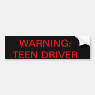 Pegatina Para Coche Advertencia: conductor adolescente