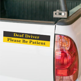 Pegatina Para Coche Advertencia de Conductor Sordo