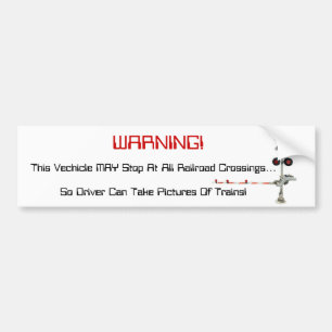 Pegatina Para Coche Advertencia del vehículo de Railfan