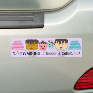 Pegatina Para Coche ADVERTENCIA: ¡Freno por AZÚCAR!