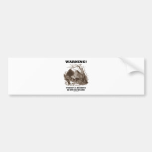 Pegatina Para Coche ¡Advertencia! Hay una colmena en mi patio trasero