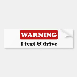 Pegatina Para Coche Advertencia - texto y impulsión de I