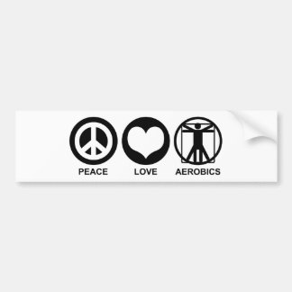 Pegatina Para Coche Aerobios de amor por la paz