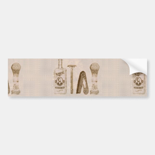 Pegatina Para Coche afeitado de hombres (Frente)