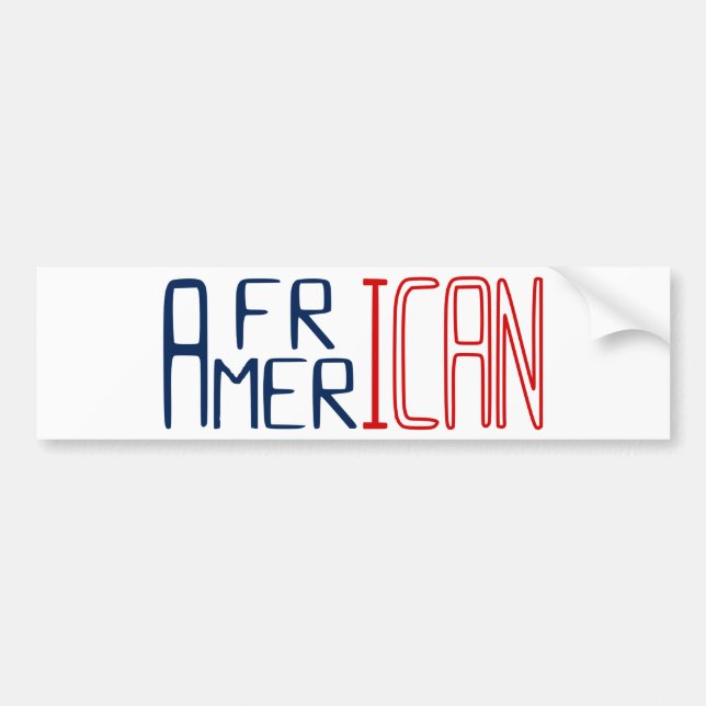 Pegatina Para Coche Afroamericano (Frente)