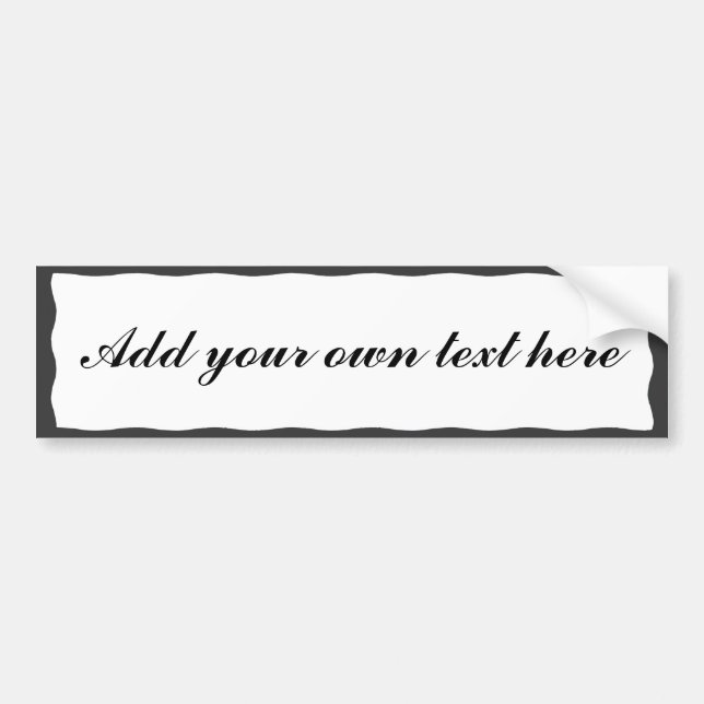 PEGATINA PARA COCHE AGREGAR EL ENTRADA DE TEXTO AQUÍ-BUMPER (Frente)