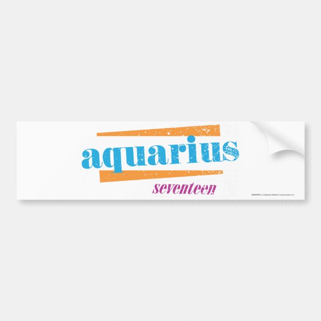 Pegatina Para Coche Aguamarina del acuario (Frente)