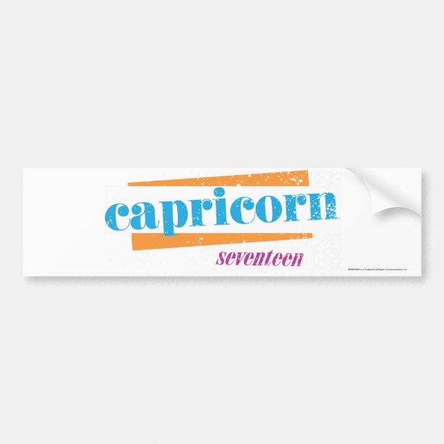 Pegatina Para Coche Aguamarina del Capricornio (Frente)