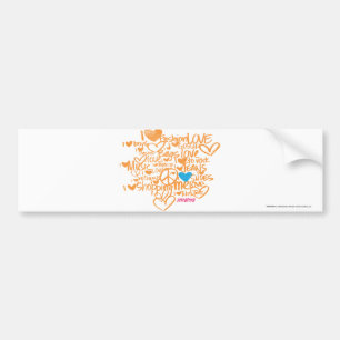 Pegatina Para Coche Aguamarina/naranja de la pintada