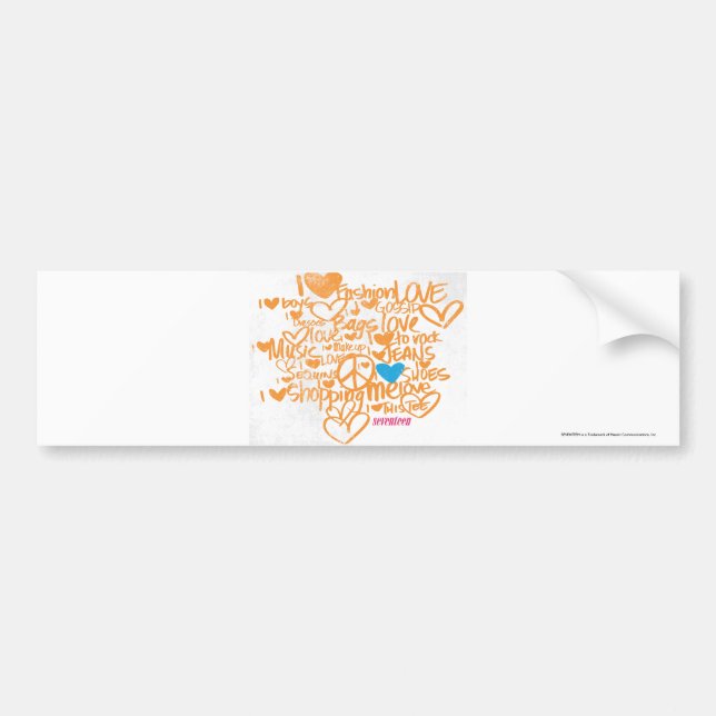 Pegatina Para Coche Aguamarina/naranja de la pintada (Frente)