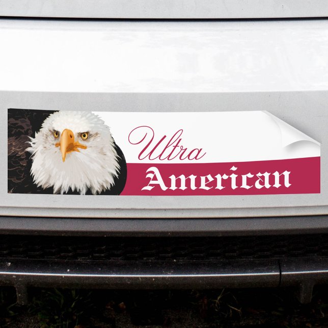 Pegatina Para Coche Águila calva Ultra Americana o Personalizado Texto (Subido por el creador)