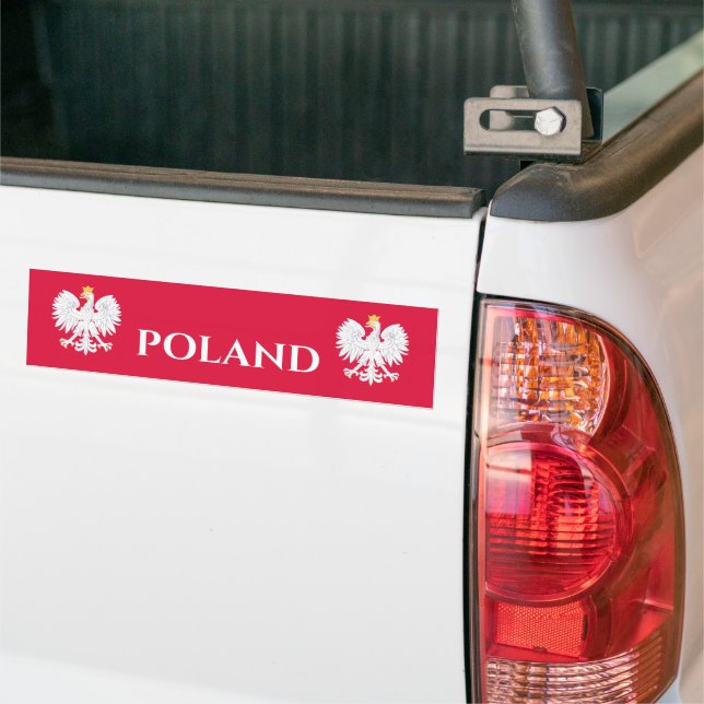 Pegatina Para Coche Águila polaca 🦅 reunión Escudo Polski Polonia (En Camión)