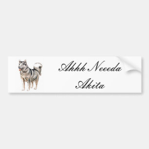 Pegatina Para Coche Ahhh Neeeda Akita Bumper Sticker