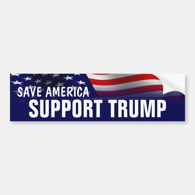 Pegatina Para Coche Ahorre América - ayuda Donald Trump (Frente)