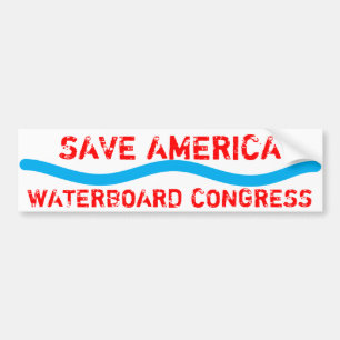 PEGATINA PARA COCHE AHORRE AMÉRICA, CONGRESO DE WATERBOARD