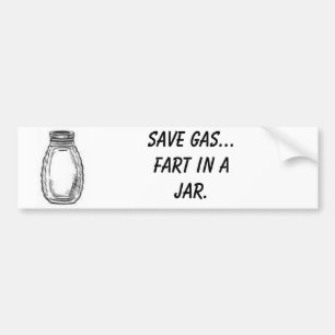 Pegatina Para Coche Ahorre el gas… fart en un tarro