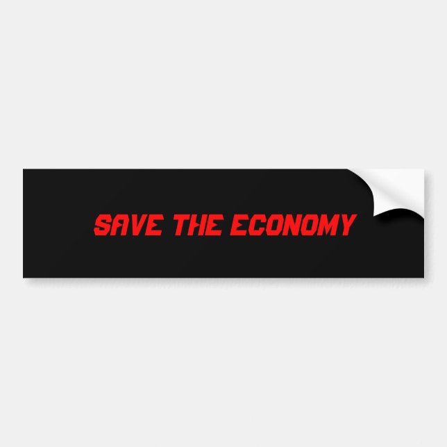 PEGATINA PARA COCHE AHORRE LA ECONOMÍA (Frente)